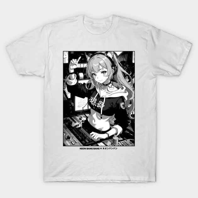 Japanese Anime Streetwear - DJ T-Shirt by Neon Bang Bang